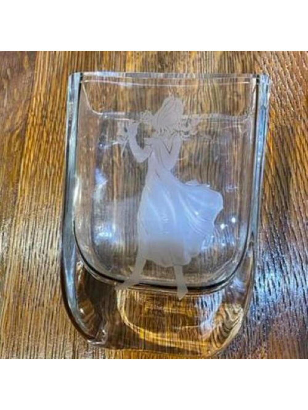 SEA of Sweden Handmade Etched Vase - Girl with Flower